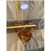 Image 1 : Vintage, heavy,  amber glass, art piece. ? Chalet. No chips or cracks.