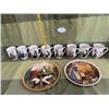 Image 1 : 8 Norman Rockwell mugs and 2 collectors plates
