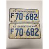 Image 1 : (2)Matching Plates: F70-682 72-Sask