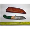 Image 2 : Green Handle Knife w/Sheath