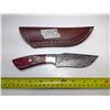 Image 1 : Red Handle Knife w/ Sheath