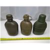 Image 2 : 3 Military Canteens (2 Plastic)