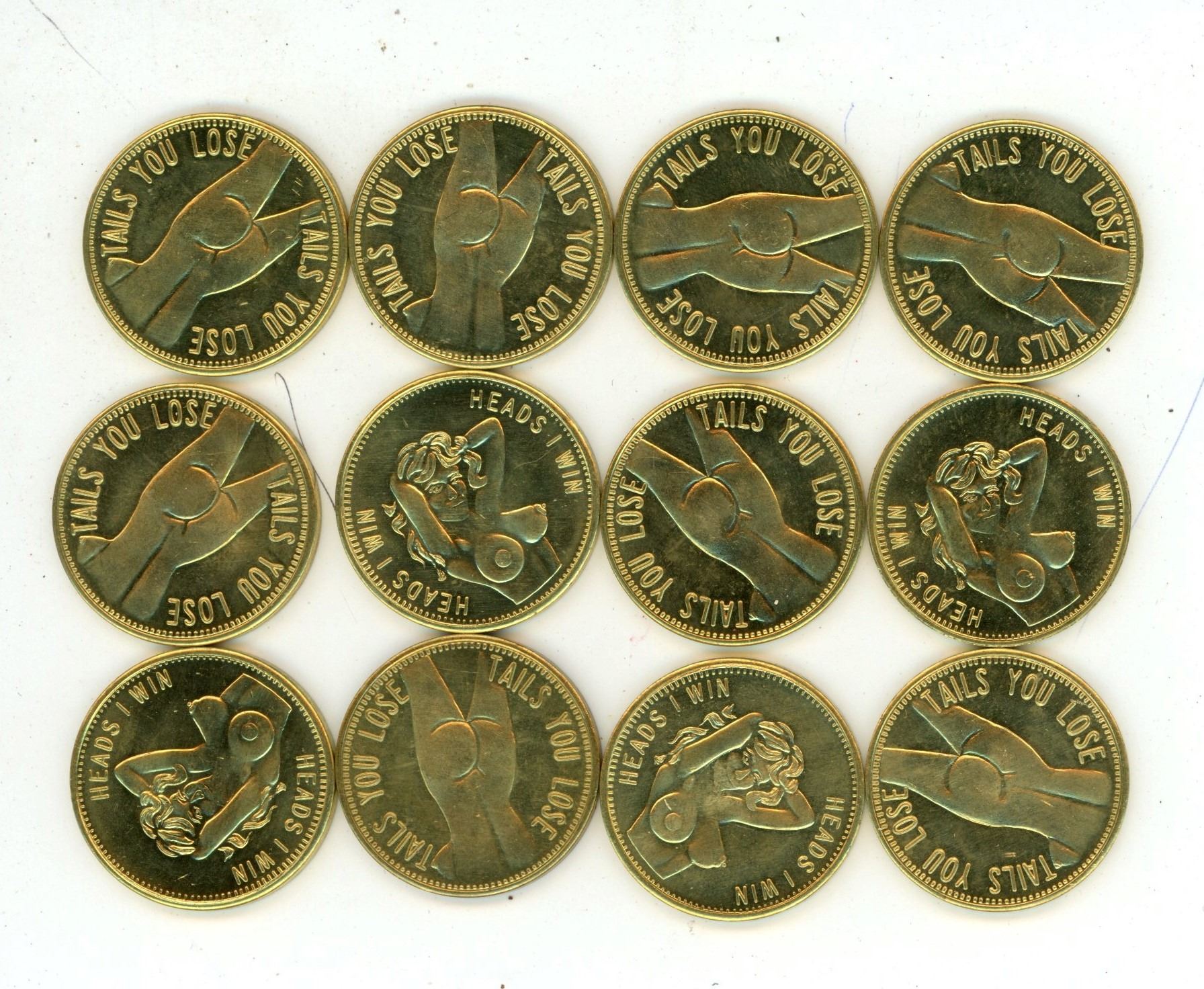 (12) Heads I Win, Tails You Lose Tokens Schmalz Auctions