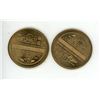 Image 2 : (2) 1962 Century 21 Exposition Seattle Washington U.S.A- Space Age $1 Token