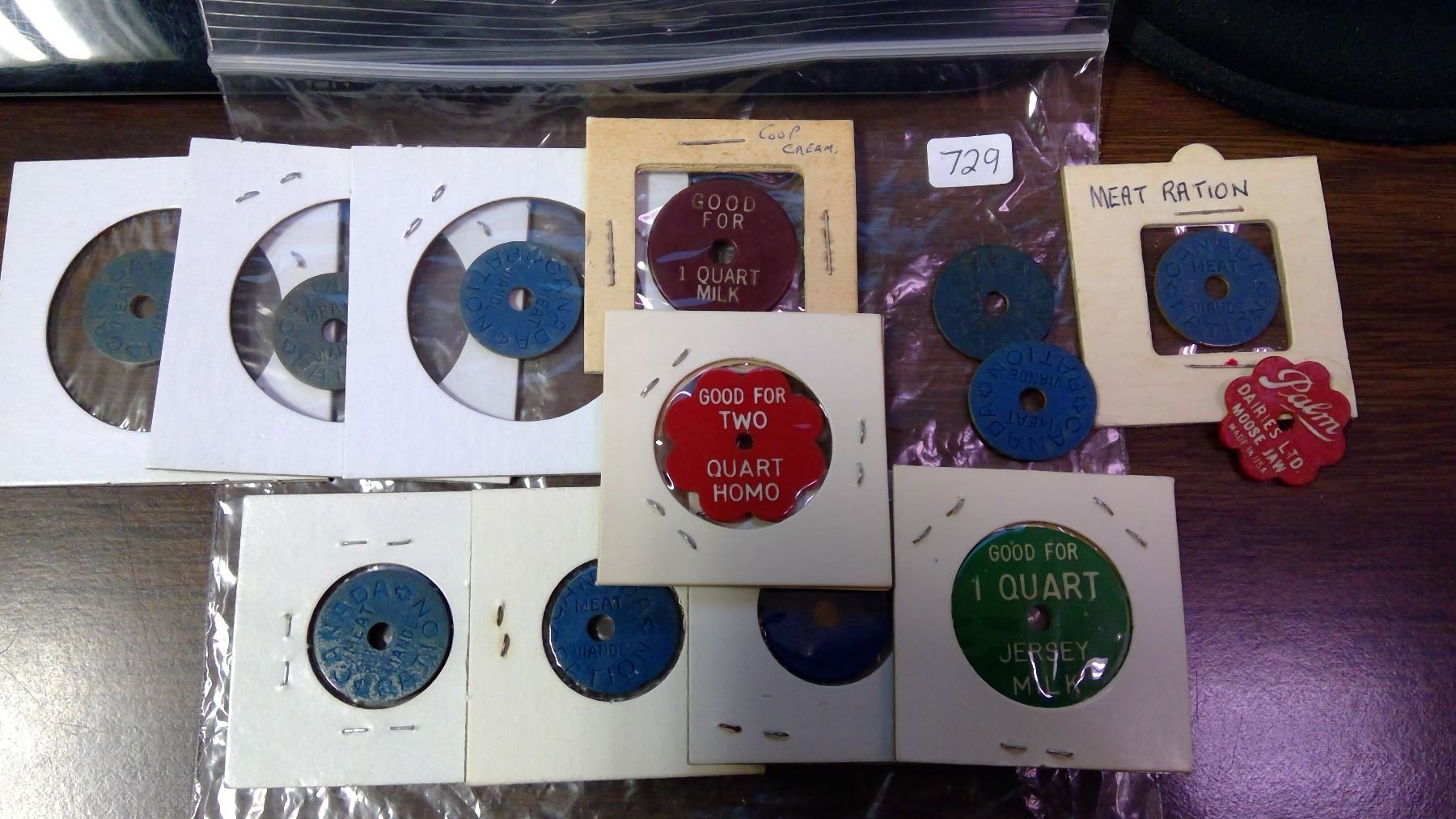 Meat Ration Token Lot of Canadian WW2 Meat Ration Tokens + Milk Tokens - Schmalz Auctions