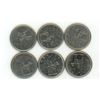 Image 1 : (6) Canadian 25¢ Coins