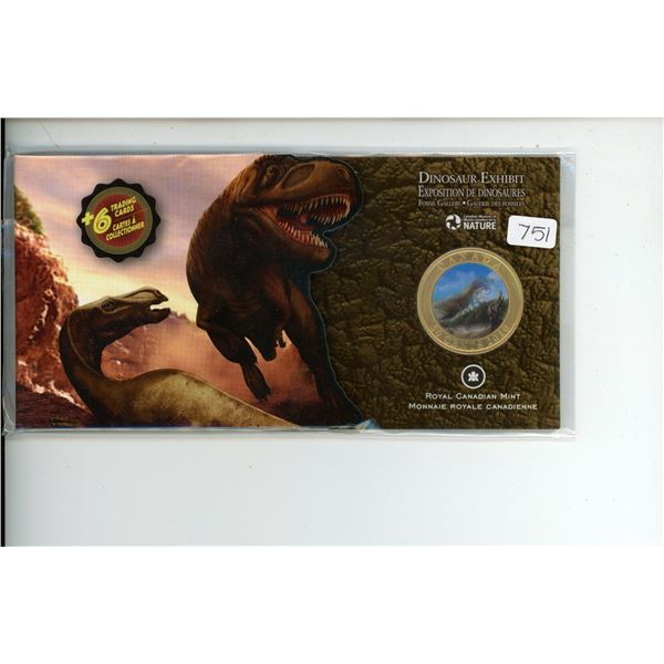 2010 Canadian 50¢ Dinosaur Exhibit Coin