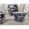 Image 5 : (3) Antique England Blue & White Set (Pitcher, Cream, & Cup)