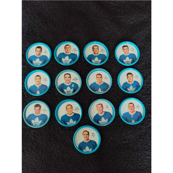 Toronto Maple Leafs Sherriff Metal Frame Hockey Coins - set of 13