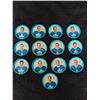Toronto Maple Leafs Sherriff Metal Frame Hockey Coins - set of 13