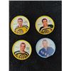 Image 1 : Set of 4 Sherriff Hockey Coins - 3 Boston and 1 Rangers. Rangers coin has plastic frame which is chi