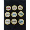 Image 1 : Set of 9 Jello yellow plastic frame car coins