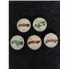 Image 1 : Set of 5 Jello black plastic frame car coins