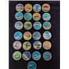 Image 1 : Set of 25 Jello white plastic frame aircraft coins