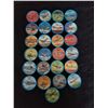 Image 1 : Set of 25 Jello blue plastic frame aircraft coins