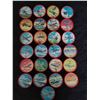 Image 1 : Set of 25 Jello red plastic frame aircraft coins