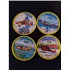 Image 1 : Set of 4 Jello yellow plastic frame aircraft coins