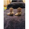 Image 2 : 2 sets vintage salt and pepper shakers Happy Face and Silver cowboy boots (PANP)