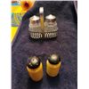 Image 1 : 2 sets vintage salt and pepper shakers milk cans and glass shakers in basket