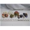 Image 1 : Lot of Various Animal Ornaments - Turtles, Eel, Seal, Bird, Elephant
