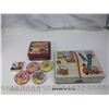 Image 1 : 7 Assorted Tins - London Diary, Cracker Barrel, Poodles, etc.