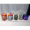 Image 1 : 5 Assorted Tins - Coca-Cola, Bears, Rain Forest, Crayola, and Eclairs