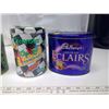 Image 2 : 5 Assorted Tins - Coca-Cola, Bears, Rain Forest, Crayola, and Eclairs