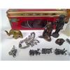 Image 2 : Lot of Misc. Items - Oreo Tin, Animal Ornaments, Figures, etc.,