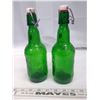 Image 2 : 2 Green Crolsch Glass Bottles