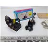 Image 2 : 2 Die Cast Pencil Sharpeners (Phonograph and Catapult) and Professional Trigonometry Rulers