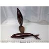 Image 2 : 2 Carved Wood Dolphins