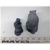 Image 3 : 2 Wolf Original Sculptures - Bear and Otter
