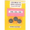 George VI 5 Cent - 1940, 1941, 1942