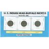 3 U.S. Indian Head-Buffalo Nickels - 1934, 1936, and 1937
