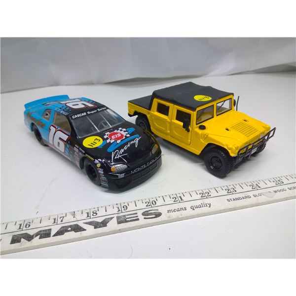 2 Toy Vehicles - Hummer and Race Car