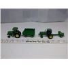 Image 1 : 2 Diecast John Deere Tractors Pulling Trailers