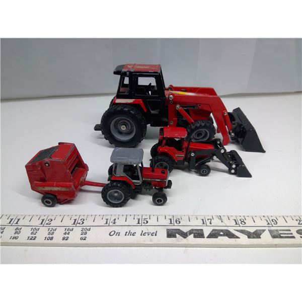 3 Diecast International Tractors