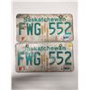 Image 1 : (2)Matching plates: FWG 552 Sask