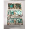 Image 3 : (3)Plates: TMP 650 Sask, FHN 597 Sask, FHN 160 Sask
