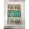 Image 2 : (3)Plates: F45-956 61-Sask, F128-712 1969-Sask, F70-684 1970-Sask