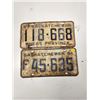 (2)Plates: 118-668 Wheat Province 57-Sask, F45-635 61-Sask