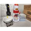 Image 2 : Misc Box of Kitchen Items (Jelly Belly Snowcone Machine, Hamilton Beach Chopper, Pot Holder W/ Pot, 