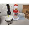 Image 3 : Misc Box of Kitchen Items (Jelly Belly Snowcone Machine, Hamilton Beach Chopper, Pot Holder W/ Pot, 