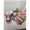 Image 1 : Easter Lot (Toy Eggs, Dishes, Yard Décor, Bags, Vase, Baskets, Decorations)