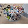 Image 1 : Lot of Assorted Paints & Very Nice Blue Storage Bin