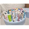 Image 2 : Lot of Assorted Paints & Very Nice Blue Storage Bin