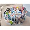 Image 4 : Lot of Assorted Paints & Very Nice Blue Storage Bin