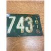 Image 3 : 1918 Sask Licenses Plate "Rare"