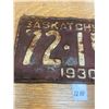 Image 2 : 1930 Sask Licenses Plate