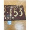 Image 3 : 1930 Sask Licenses Plate